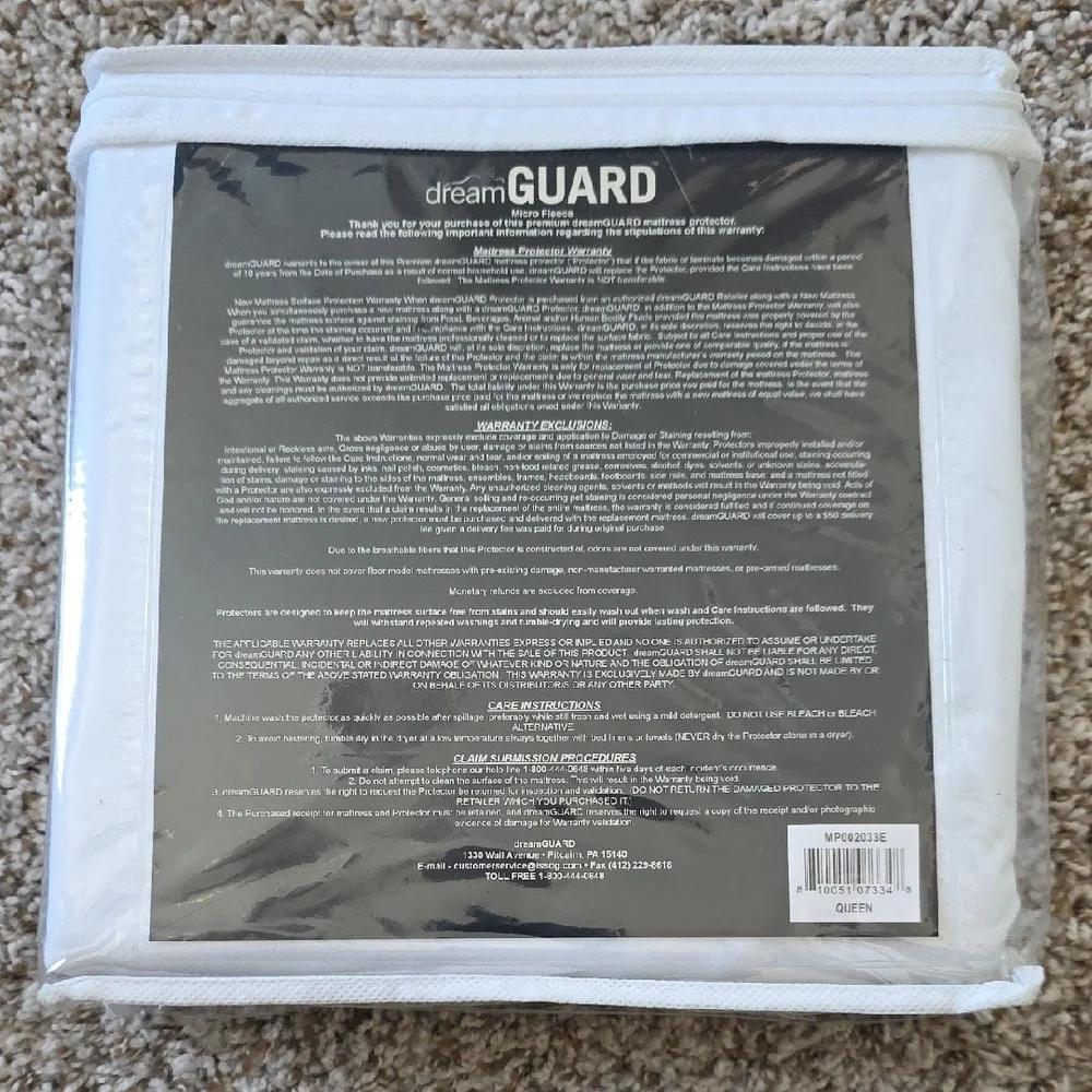 Microfleece Mattress Protector - White